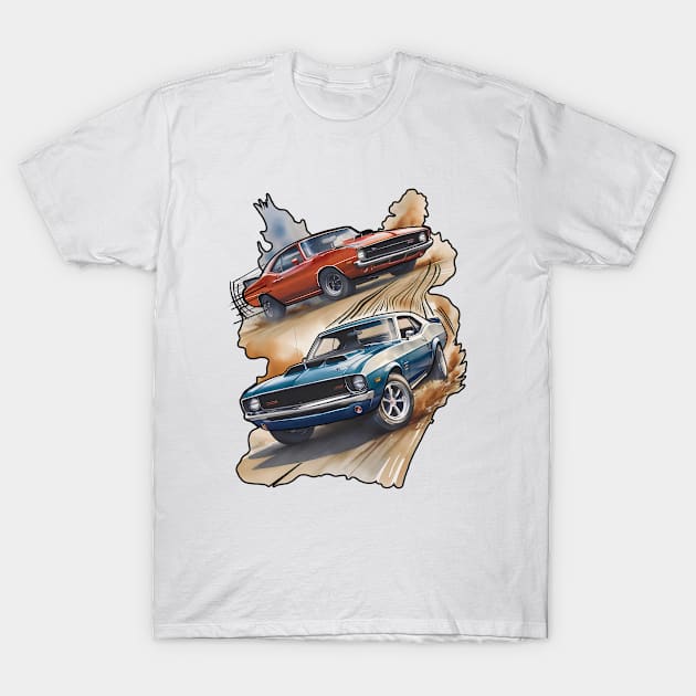 American Muscle Clash: Epic Showdown on the Asphalt T-Shirt by BritoStore